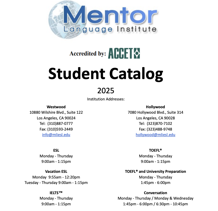 Student Catalog